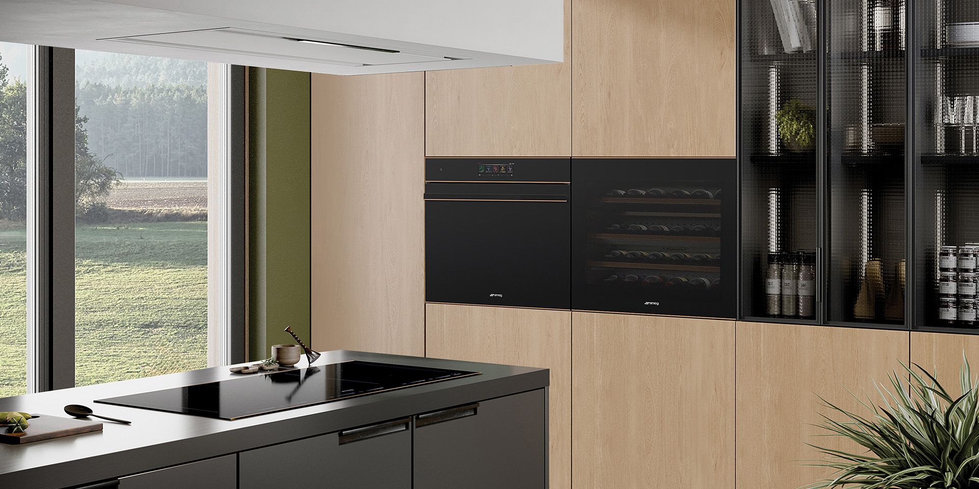 Dolce Stil Novo Kitchen with 2 ovens and an induction cooktop