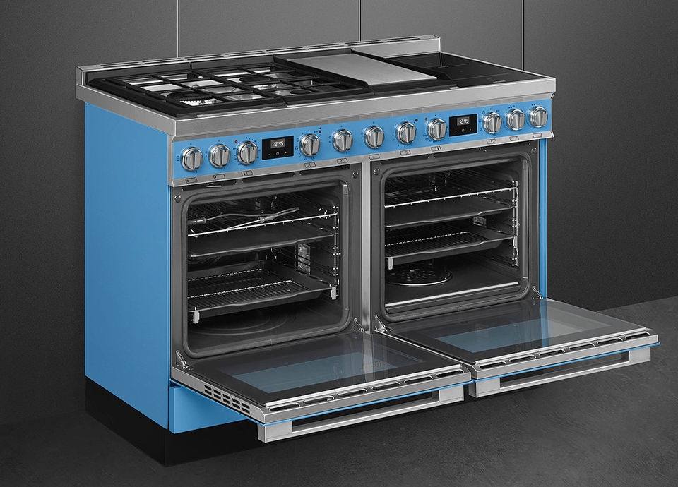 Piano de cuisson avec rails téléscopique Smeg