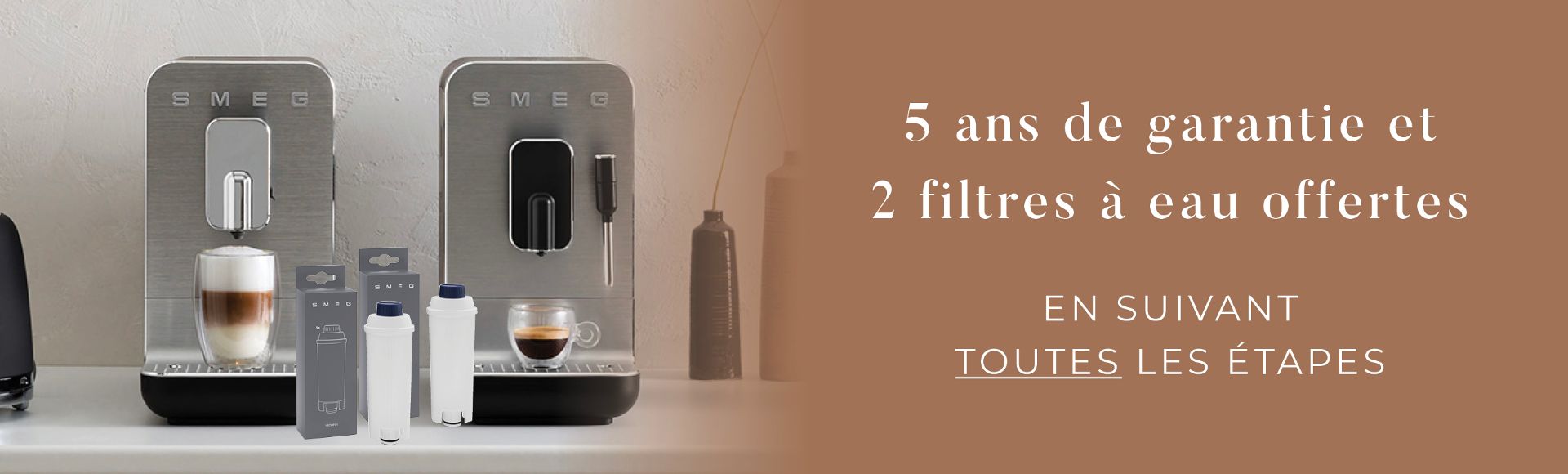 5 ans de garantie offerte et 2 filtres à eau SMEG offerts !  | Smeg France