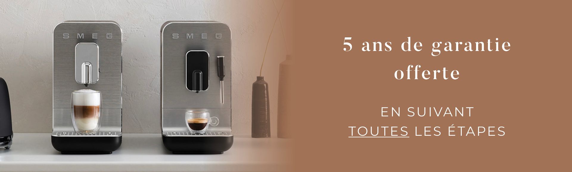 5 ans de garantie offerte pour tout achat d'une machine à café automatique ! | Smeg France