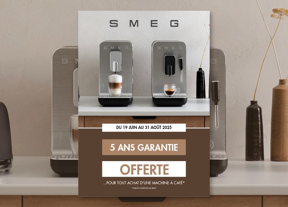 5 ans de garantie offerte pour tout achat d'une machine à café automatique ! | Smeg France