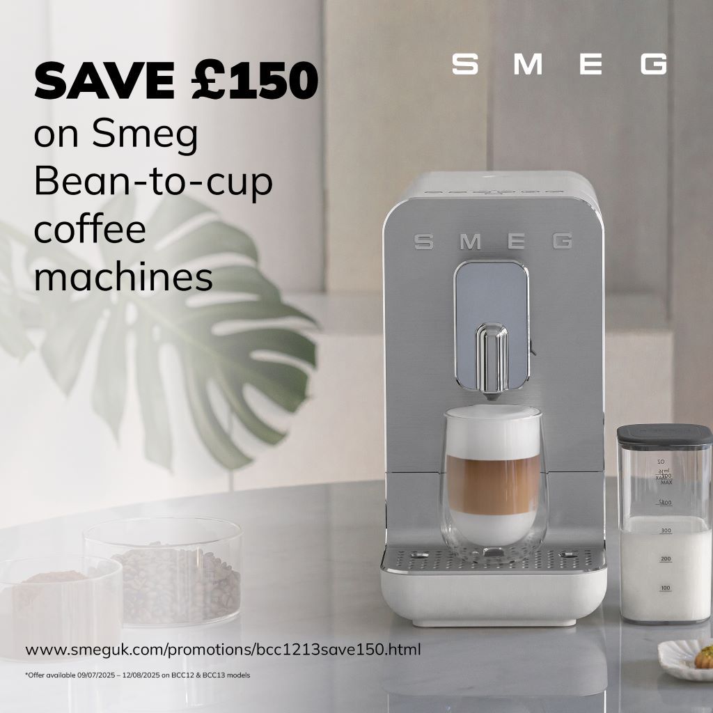 Smeg retro BCC12 & BCC13 bean to cup coffee machine promotion with save £150